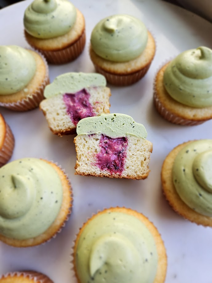 green cup cakes